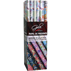 Papel presente 47,5x64cm infantil brilho c/2f - gala embalagens (dp.c/50)