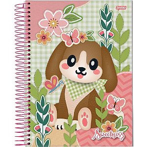 Caderno espiral 1/4 capa dura sweetness 80fls. - jandaia (pct.c/05)