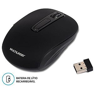 Mouse optico sem fio 1600dpi 2.4ghz preto recarreg. - multi (unidade)