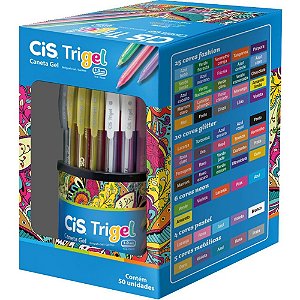 Caneta gel cis trigel 1,0mm 12 cores - sertic (dp.c/50)