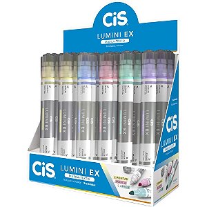 Caneta marca texto cis lumini ex 5 cores - sertic (dp.c/18)