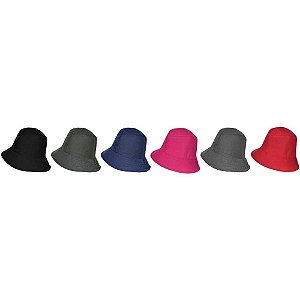Bone feminino chapeu bucket adulto sortidos - globex (pct.c/06)