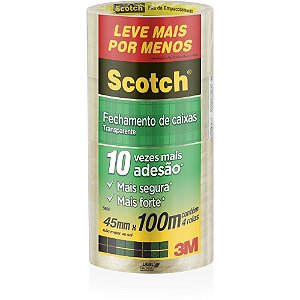 Fita para empacotamento scotch 5802 45mmx100m transp. - 3m (pct.c/04)