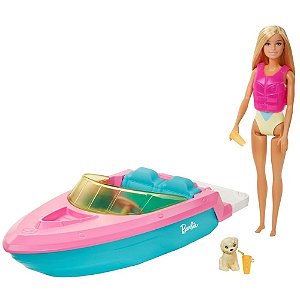 Barbie estate barco com boneca - mattel (unidade)