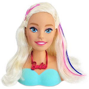 Boneca barbie styling head core - pupee brinquedos (unidade)