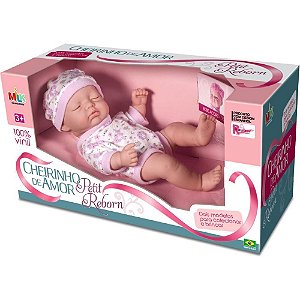 Boneca cheirinho de amor reborn dormi - milk (unidade)