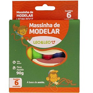Massa para modelar leo e leo 6 cores - leonora (pct.c/12)
