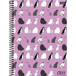 Caderno 10x1 capa dura cliff feminino 160fls. - foroni (pct.c/04)