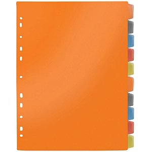 Divisoria fichario plastica 10 projecoes pp a4 c/visor col - dac (unidade)