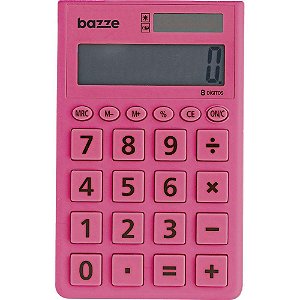 Calculadora de bolso 8 dig. bazze rosa - summit (unidade)