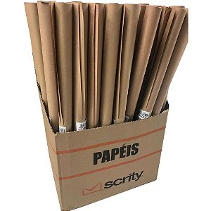 Papel kraft folha 66x96cm 80g natural c/2fls - scrity (dp.c/100)