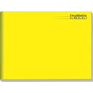 Caderno caligrafia capa dura liso 96f 1/4 broch.horiz.amar. - tamoio (pct.c/05)