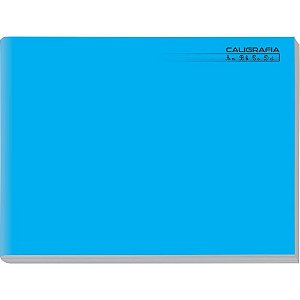 Caderno caligrafia capa dura liso 48f 1/4 broch.horiz.azul - tamoio (pct.c/05)