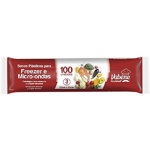 Saco plastico em bobina 23x35cm 3l p/freezer e micro - vabene (rl.c/100)