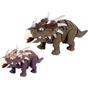 Dinossauro estirassauro c/som/luz a pilha - wellmix (unidade)
