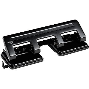 Perfurador de papel metal 4 furos p/20fls preto - brw (unidade)