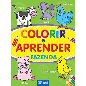 Livro infantil colorir colorir e aprender 4 titulos - bicho esperto (pct.c/04)