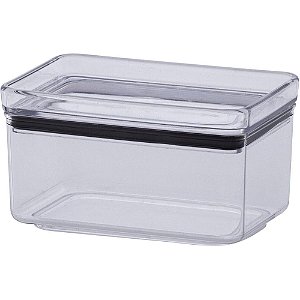 Pote acrilico hermetic 580ml lumini retangul - paramount (unidade)