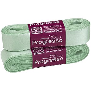 Fita de cetim 22mm 10m. verde suave - fitas progresso (unidade)