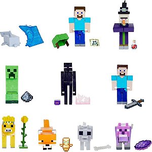 Boneco e personagem minecraft vanilla fig 8cm (s) - mattel (unidade)
