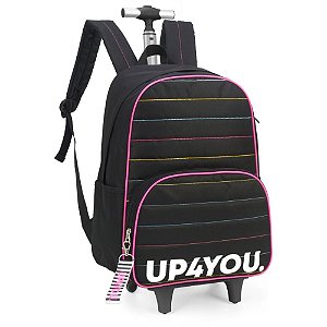 Mochila com rodinha up4you believe gd pt - luxcel (unidade)