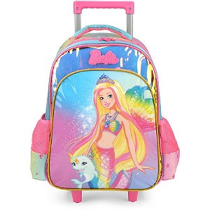 Mochila infantil com rodinha barbie gd vd - luxcel (unidade)