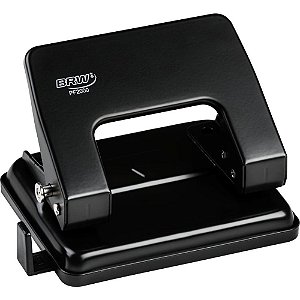 Perfurador de papel metal 2 furos p/20fls preto - brw (unidade)