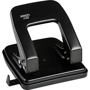 Perfurador de papel metal 2 furos p/35fls preto - brw (unidade)