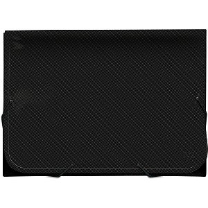 Pasta sanfonada plastica a4 12 divisoes all black - dac (unidade)