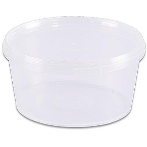 Pote descartavel 250ml. redondo c/lacre - prafesta (pct.c/10)
