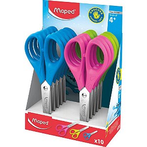 Tesoura escolar pulse jacare canhoto 13cm (s) - maped (dp.c/10)
