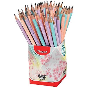 Lapis preto triangular black peps hb c/borrac.pastel - maped (cx.c/72)