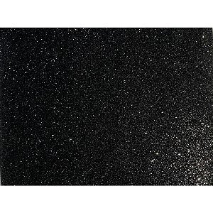 Placa em eva 48x40cm gliter preto 1,8mm - dubflex (pct.c/10)