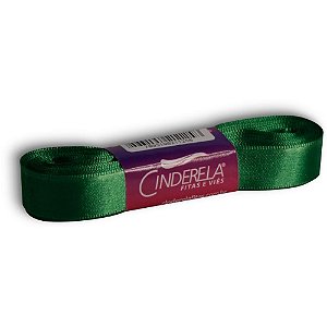Fita de cetim 15mm 10m. verde bandeira - cinderela (unidade)