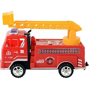 Carrinho a friccao bombeiro 16,5cm - art brink (unidade)
