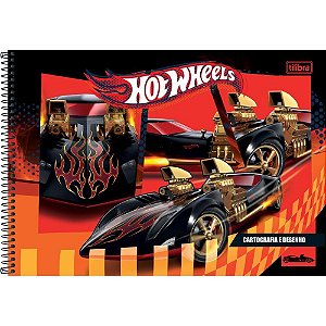 Caderno desenho univ capa dura hot wheels 80fls. - tilibra (pct.c/04)