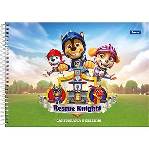 Caderno desenho univ capa dura patrulha canina 80fls. - foroni (pct.c/05)