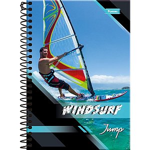 Caderno espiral 1/4 capa dura jump 80fls. - foroni (pct.c/05)