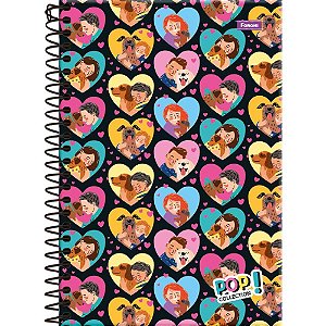 Caderno espiral 1/4 capa dura pop collection 80fls. - foroni (pct.c/05)