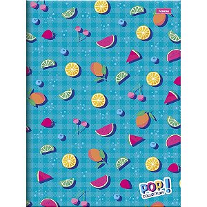 Caderno brochura 1/4 capa dura pop collection 96fls. - foroni (pct.c/10)