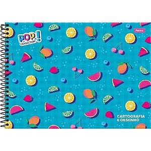 Caderno desenho univ capa dura pop collection 96fls. - foroni (pct.c/05)