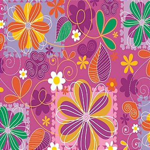 Papel presente bobina couche 60cm.mod.191 flores e cores - v.m.p. (bo-100mts)