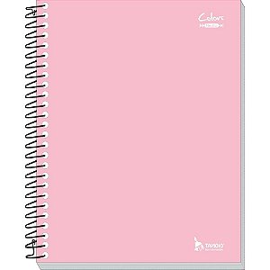 Caderno 10x1 capa dura neutro rosa 200 folhas - tamoio (pct.c/04)