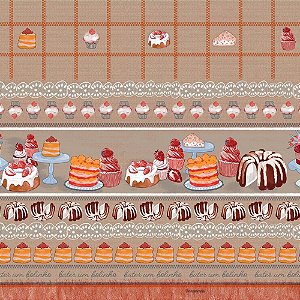 Toalha termica cupcake chocolate 1,40 x 30m - plastvinil (rolo)