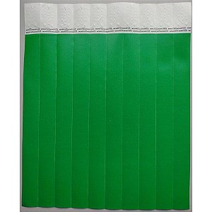 Pulseira identificacao med verde bandeira - tecnomidia (pct.c/100)