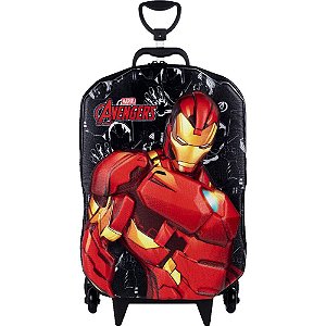 Mochila infantil com rodinha homem de ferro - maxtoy (unidade)