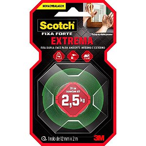 Fita fixa forte espuma extrema ate 2,5kg 12x2m - 3m (unidade)