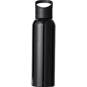 Garrafa de aluminio c/tampa plastica 600ml preta - brw (unidade)