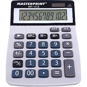 Calculadora de mesa 12 dig.mp 1012  br pilha/solar - masterprint (unidade)