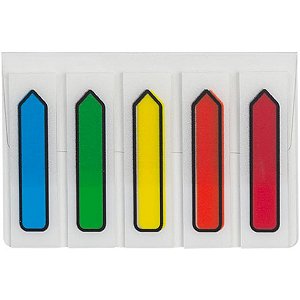 Bloco marcador pagina adesivo 45x12mm neon seta 5 cores 100f - maxprint (unidade)
